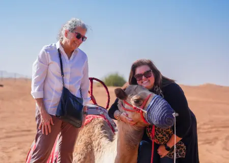 Whitney and Linda in trawey desert safari